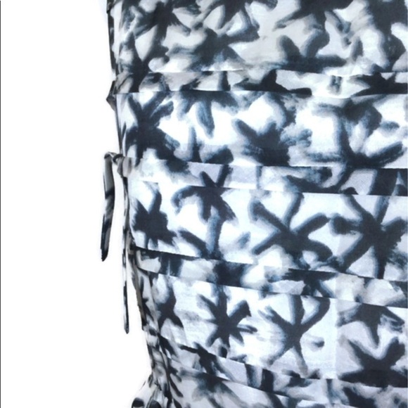 J. Crew Blue Stars Layered Silk & Cotton Blend Midi Dress Size 4 - Picture 2 of 14